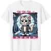 CVCHDD Vintage Horror Movie Cat Funny Cute Kitten Meow Graphic T-Shirt