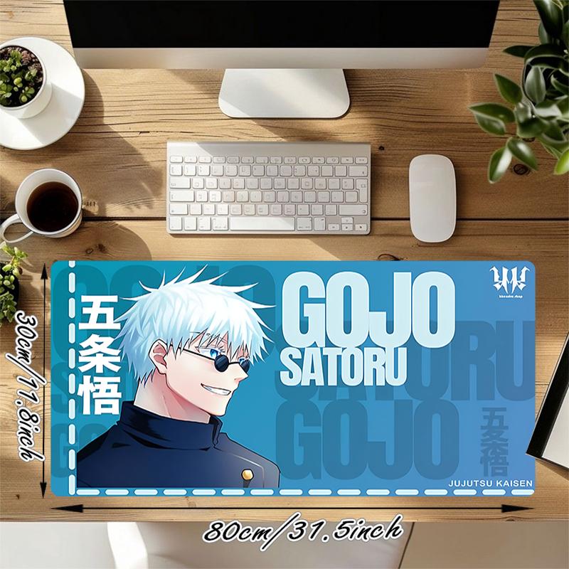 1Pc Gojo Satoru'S Cool Style Gaming Mouse Pad Keyboard Desk Mat Non-slip Rubber Lock Edge Waterproof Computer Mousepad for Office Home Decor Y1463