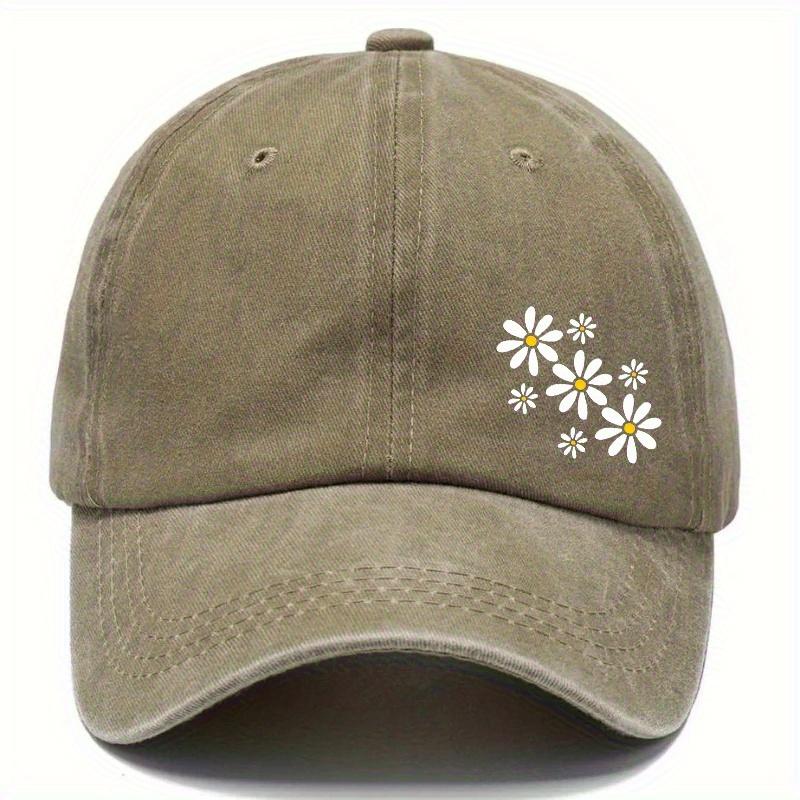 Men's Retro Sunflower Print Baseball Cap Suitable for Beach and Outdoor Activities, Summer Style Adjustable
