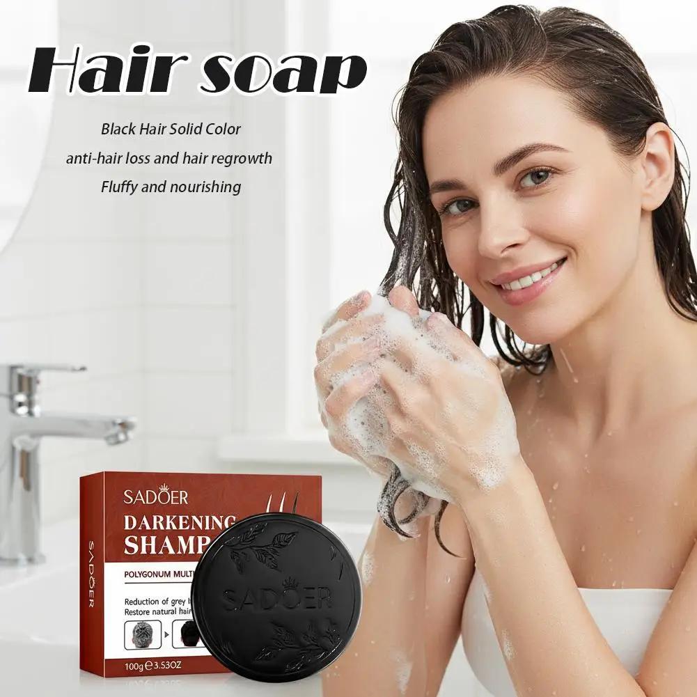 100g Polygonum Multiflorum Shampoo Seifenstück Reparatur Grau Essenz Zu Shampoo Farbe Seife He Shou Weiß Zu Schwarzem Haar Handgemachte Seifen