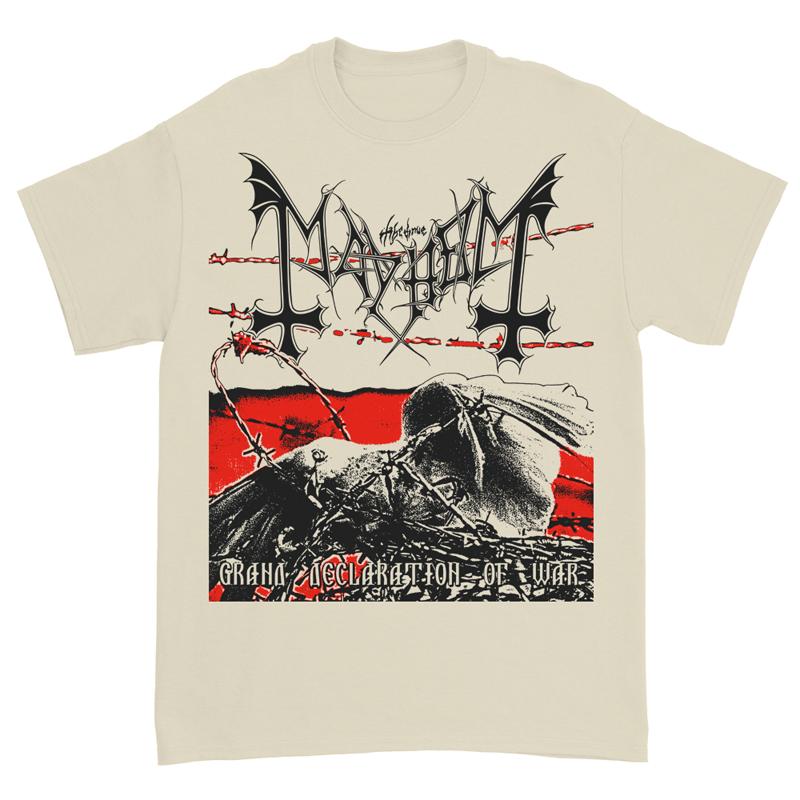 Black Metal Rock Dark Wind Red American Vintage Punk Street Men's T-Shirt Trend Heavy Loose Pure Cotton Couple Summer T-shirt