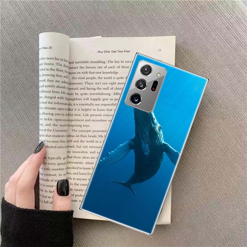 

Whale Sea Giant Phone Case For Samsung Galaxy S25 Edge S24 S23 FE S22 S26 Ultra S21 S20 S10 Plus Capa Soft Samsung S25 Edge