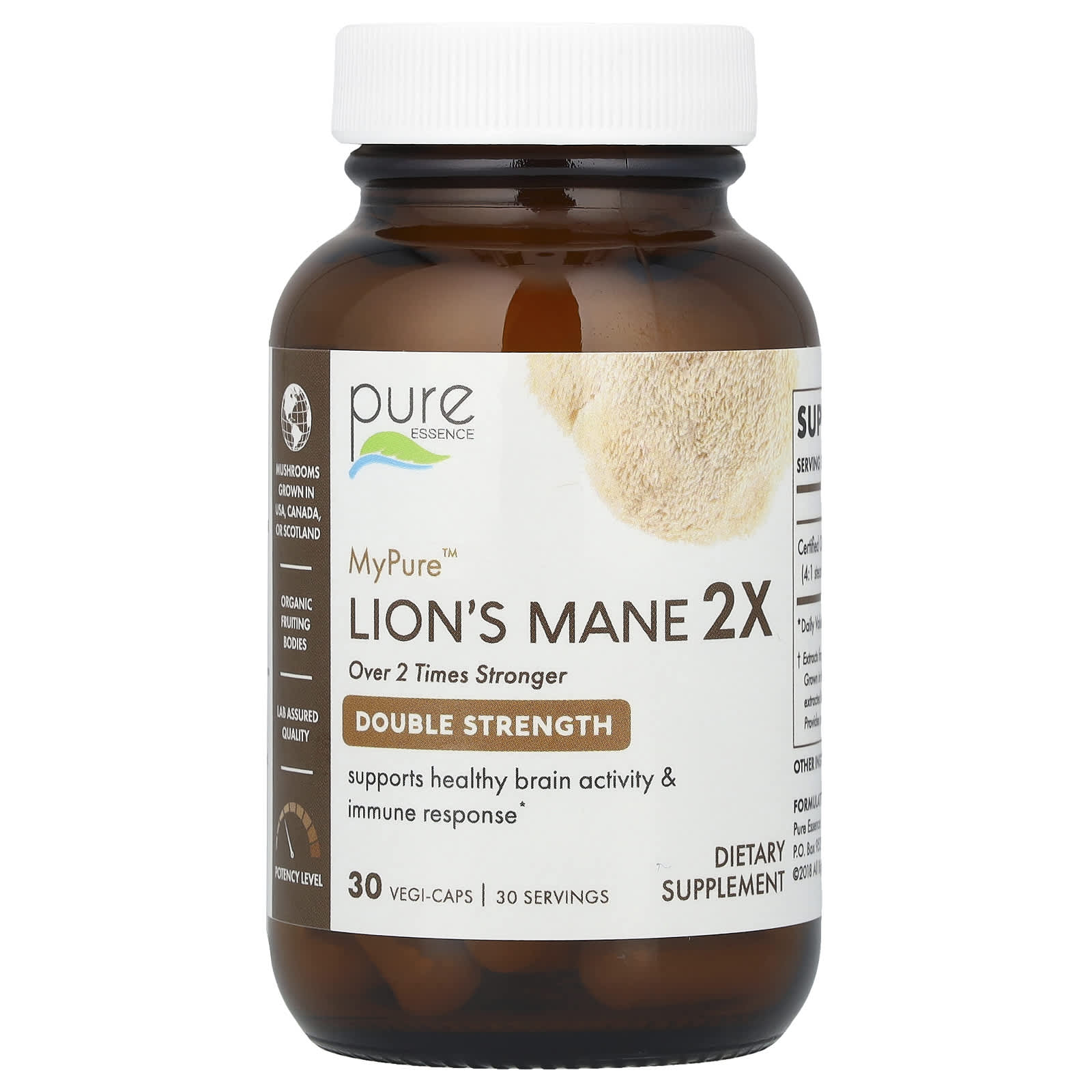 

Mypure™, Deer Antler Mushroom 2X, Double Strength, 500Mg, 30 Veggie Caps