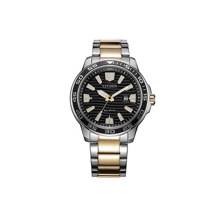 

CITIZEN Ecology Drive Collection Light Powered Quartz Movement Stainless Steel Strap Watch AW1524-84E Black Dial