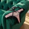 Bow Hanging Neck Chain Mesh Floral Bowknot Panties Lace Underpants Underwear for Women  Hotel