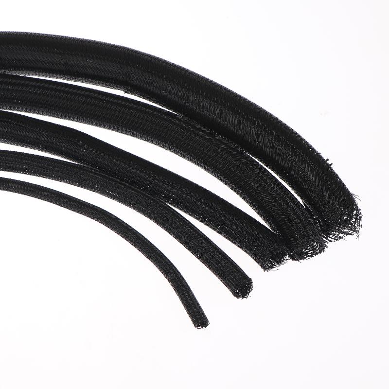 1Pcs 8~32Mm Self-Closed Insulated Sheath 1 Meter Pet Braided Cable Sleeve High Protection Wear Resistant Wire Organizer Sleeving