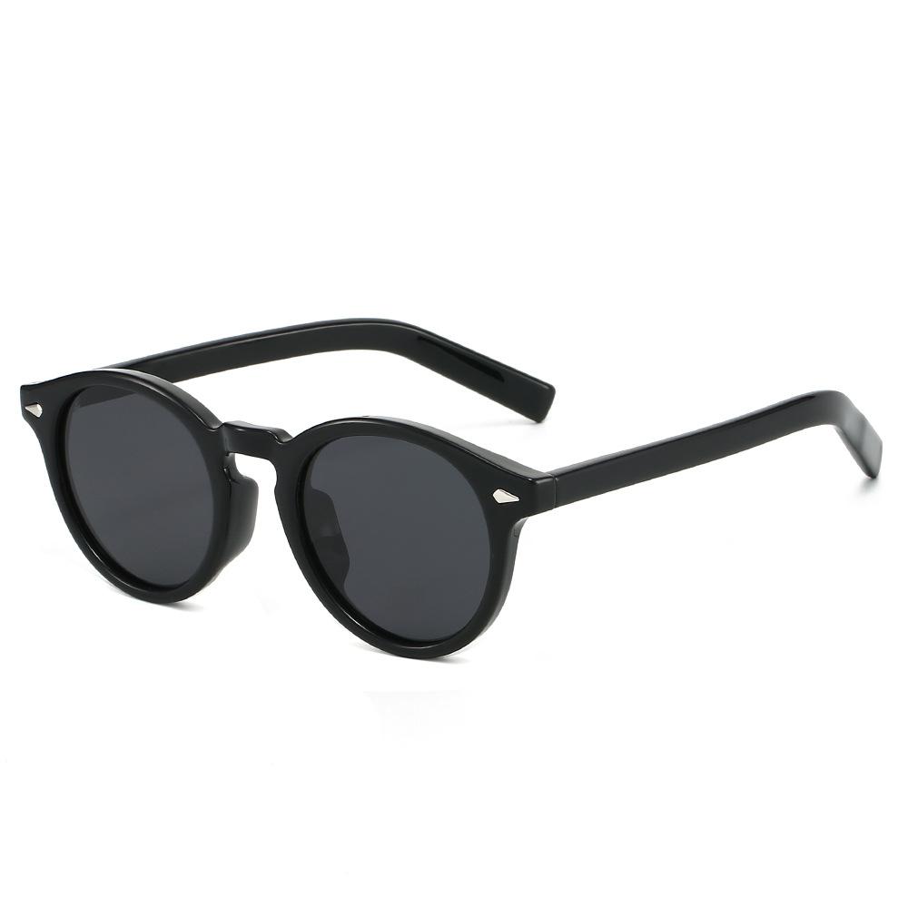 Classic Punk Round Sunglasses Women For Men Male Luxury Brand Designer Sun Glasses Popular Vintage Rivet Eyeglasses Uv