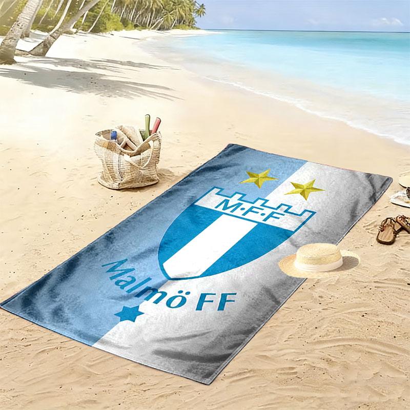 Malmö FF Print Beach Towel, Large Soft Quick Dry Towel for Beach Camping Swimming
