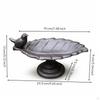 Cast Metal Garden Feeder Leaf Bird Stable Ornament for Gardeners, Garden, Backyard, Balcony