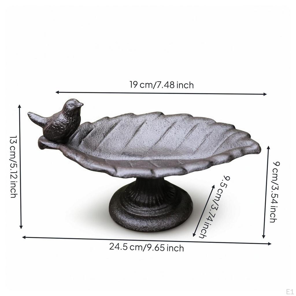 Cast Metal Garden Feeder Leaf Bird Stable Ornament for Gardeners, Garden, Backyard, Balcony