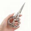 6.3''Vintage Silver Exquisite Scissors with Floral-inspired Handles, Sharp Blades Suitable for Handicrafts and Sewing, Ergonomically Designed for a