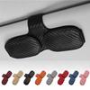 Sunglasses Holder for Sun Visor Eyeglasses Card Storage [LEZARINO] Car, Mount, Holder, Leather-like Finish, (Black Mesh)