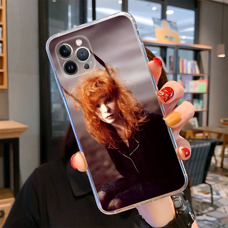 

Mylene Farmer singer Phone Case For iPhone 14 13 12 11 Pro Max XS X XR SE 2020 6 7 8 Plus Mini Transparent Shell iphone 6 6s
