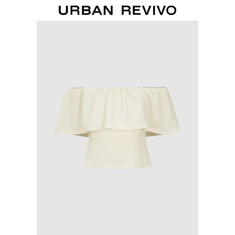 UR Women s Textured Pleated Off-Shoulder Blouse XS