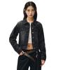 Decet Damen Cropped Jeansjacke Dcwjk002Schwarz