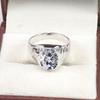 Moissanite Oval Cut Gemstone With 925 Sterling Silver Ring For Men's #B305 JL375681959423