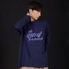 Astral Projection Punk Lettering Oversized Long Sleeve T-Shirt_Navy