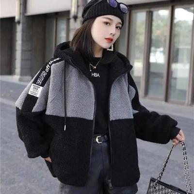 2025 New Winter Trendy Ins Thick Imitation Lamb Velvet Jacket Women's Autumn and Winter Style Plus Velvet Thickened One Velvet Jacket
