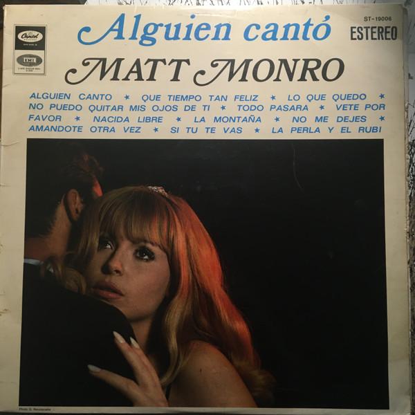 

LP Record MATT MONRO - Alguien Cantó ST19006 Capitol Records 1969 Spain Pop Used