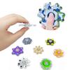 6PCS 3D Finger Gyroscope Creative Fingertip Running Rotation Visual Illusion Cartoon Stress Reducing Dynamic Optical Gyroscope