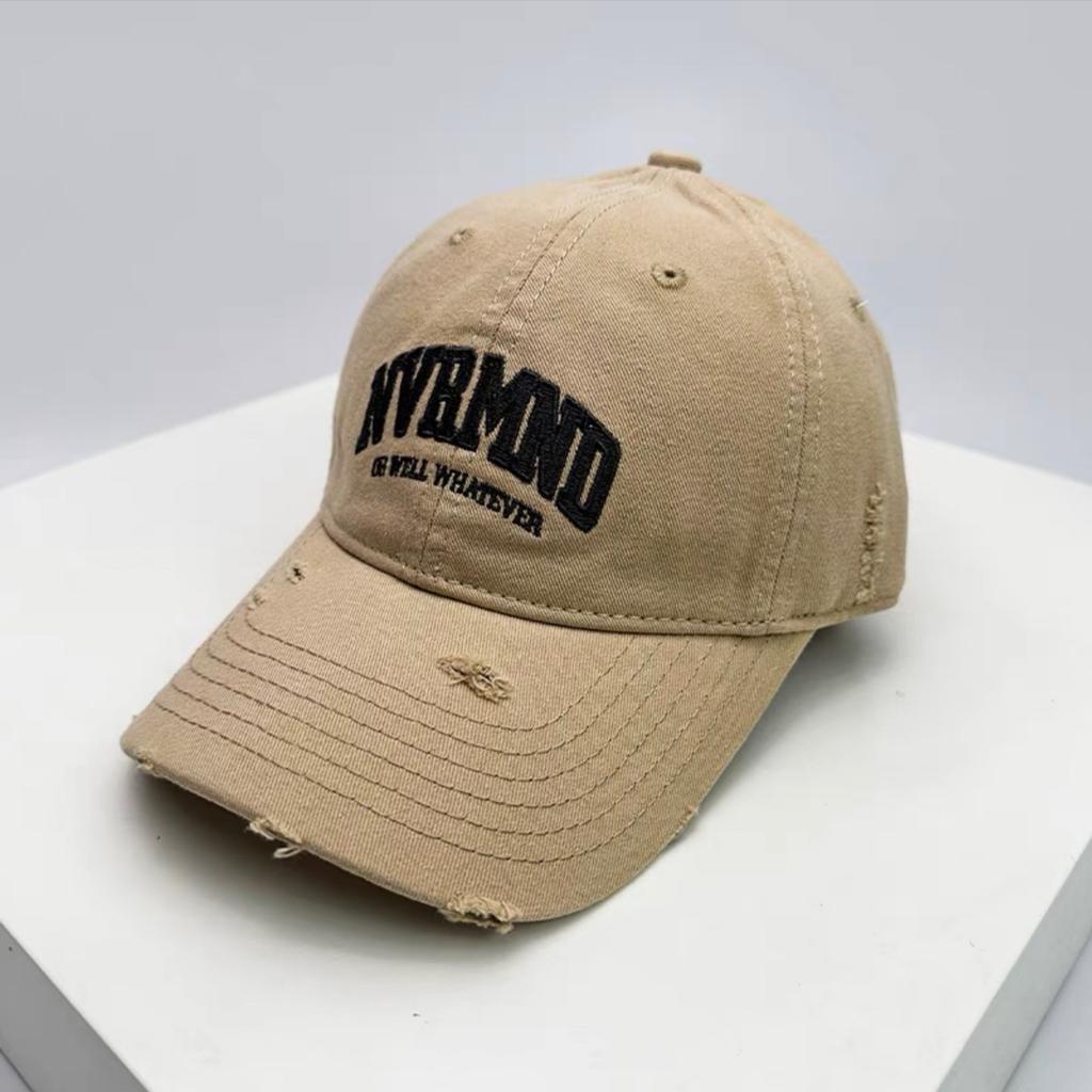 Spring and Summer Style Old Ripped Soft Top Baseball Hat for Women Korean Style Little Casual and Versatile Couple Baseball Cap