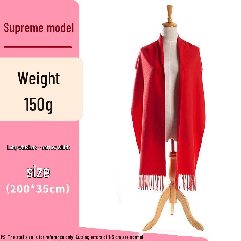 Wysokiej jakości czerwony szalik z nadrukowanym logo na spotkania roczne i wesela