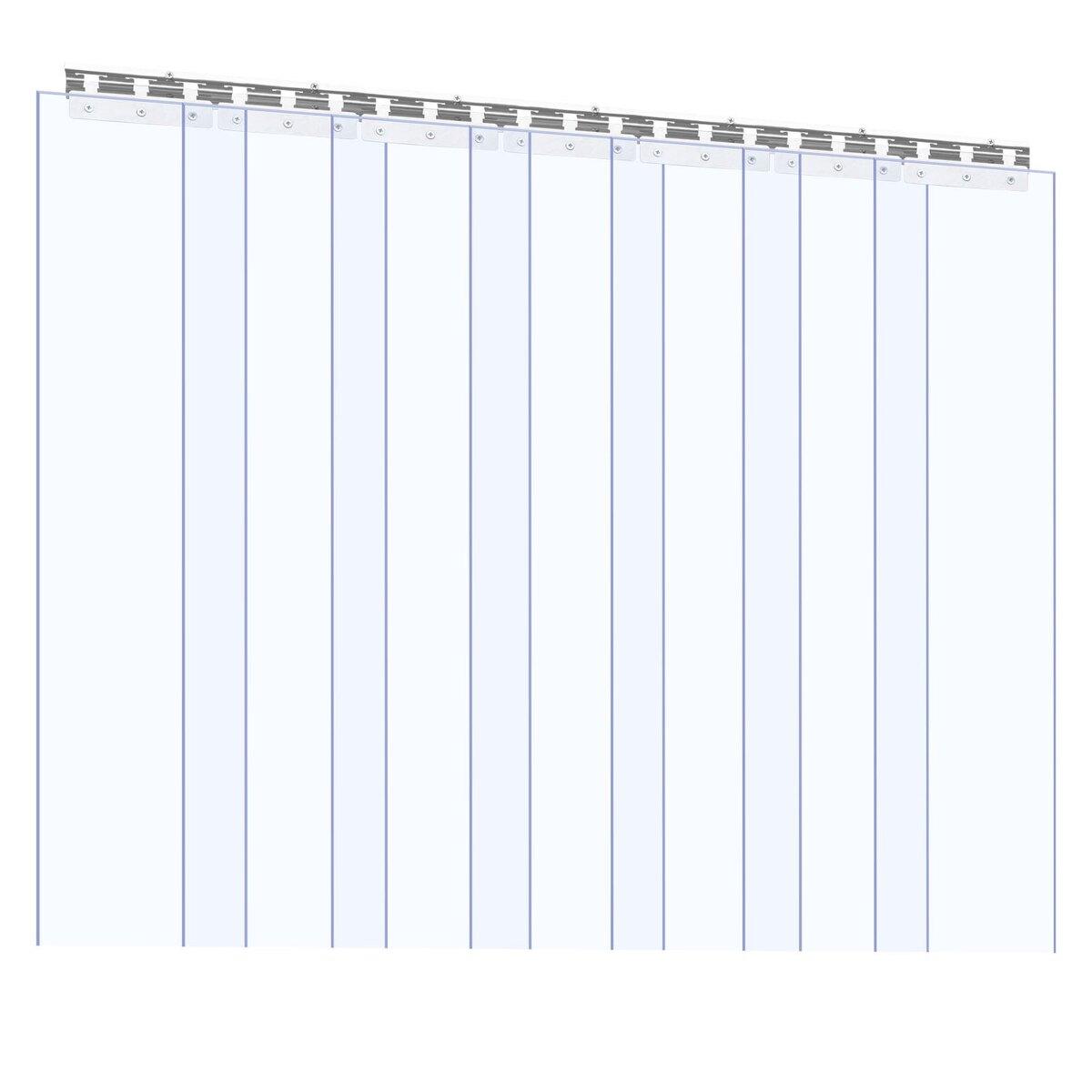 Rideau à lamelles Rideau de porte en PVC 42 x 84 Chambre froide Congélateur Plastique Transparent
