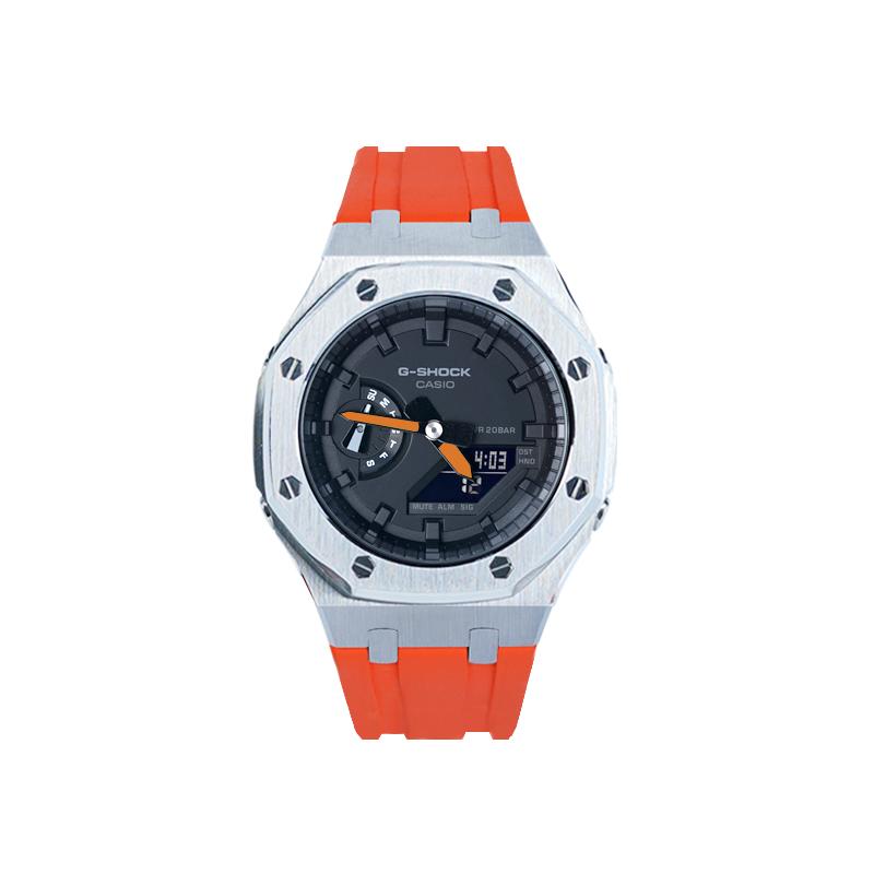 Casio Herren Flüssigkristall/Analog Dual-Display Serie Schwarze Uhr GA-2100-7A-