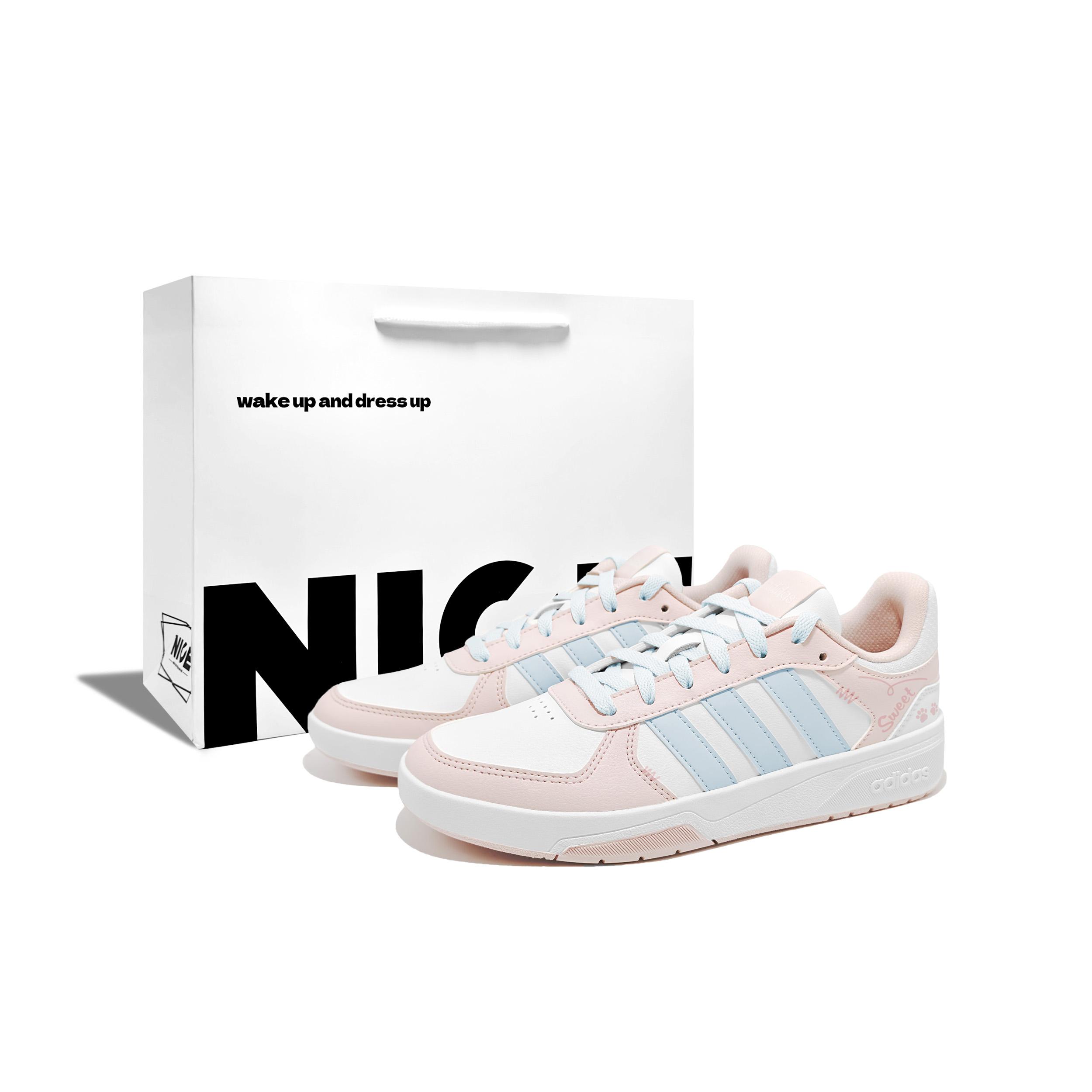 

Adidas COURTBEAT Sweetie Cat Paw, One Artificial Leather Slip Resistant, Abrasion Resistant, Lightweight, Breathable KI6785(Team1143--BOX) 35⅔