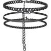 PROSTEEL Alla moda Design Manette/Testo Personalizzato Cavigliera da Donna, Cavigliera in Acciaio Inossidabile 316L, colore Argento/Oro/Nero,Basso
