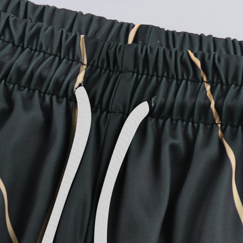 Men's Funny Beach Shorts Slim Drawstring Black  Series 3D Printed Shorts With Pockets