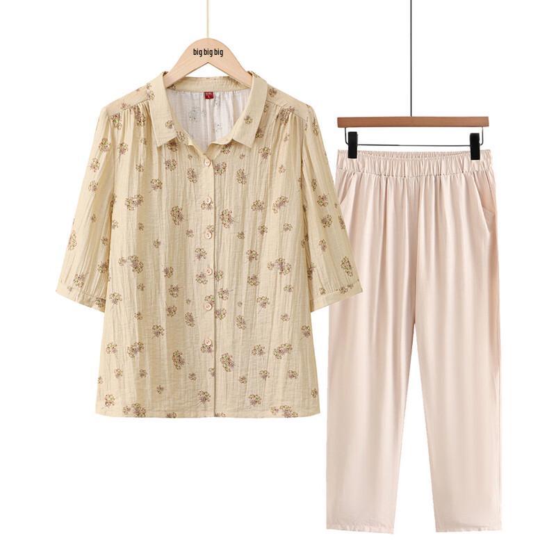 Sommer-Blusen-Set im chinesischen Stil für ältere Frauen