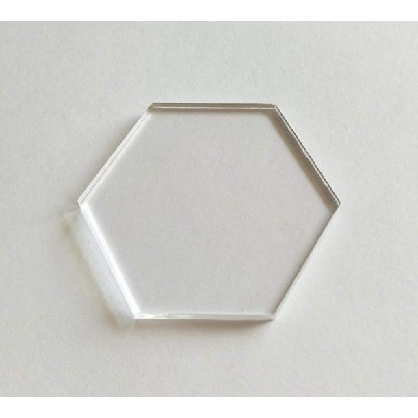 YongPan Acrylic Blanks Hexagon Clear Tag, Acrylic Coaster Hexagon Place Card Names Wedding Signs for Wedding, DIY Crafts Making and Home Decoration