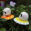 Weather Resistant Halloween Ornaments 3Pcs/Set Skull Garden Stakes, Chrysanthemum Yard Resin Outdoor Decorative Flower for Lawn Patio Bed Decoration