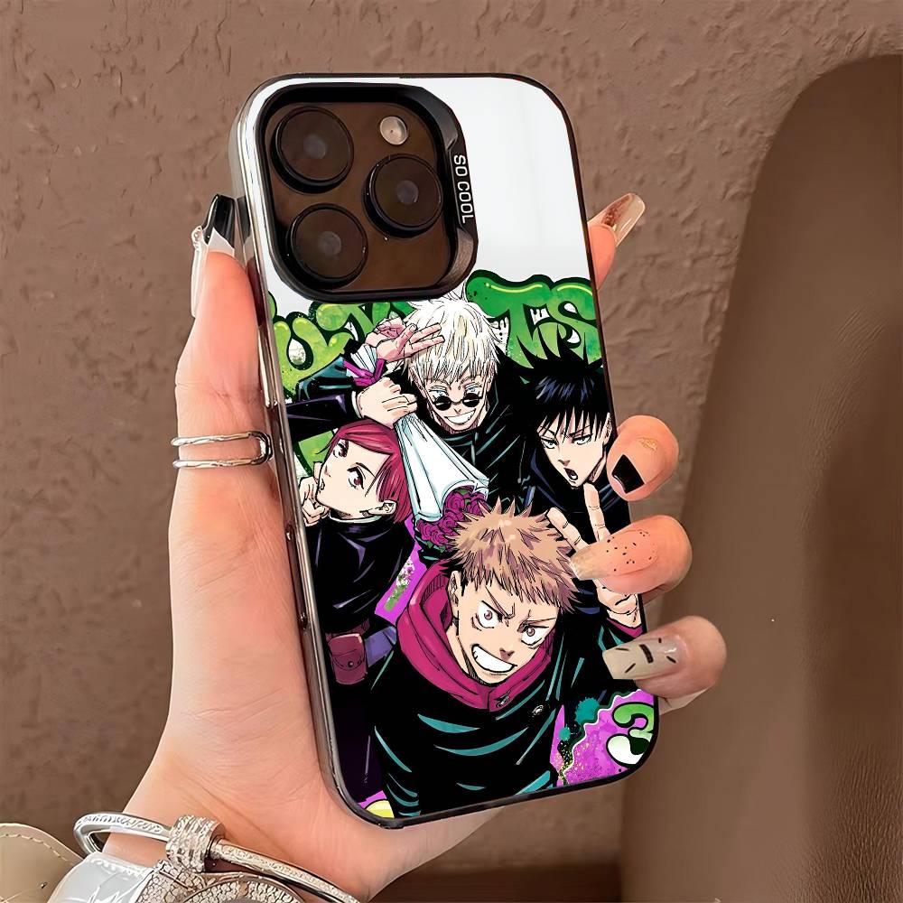 J-jujutsu kaisen  phone case for iPhone 17 17Air 16 15 14 13 12 11 Pro Max Plus Colorful Silver