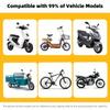 Motorcycle Handlebars Heavy-Duty PU Leather Thick Warm Grip with Buckle Strap Closure