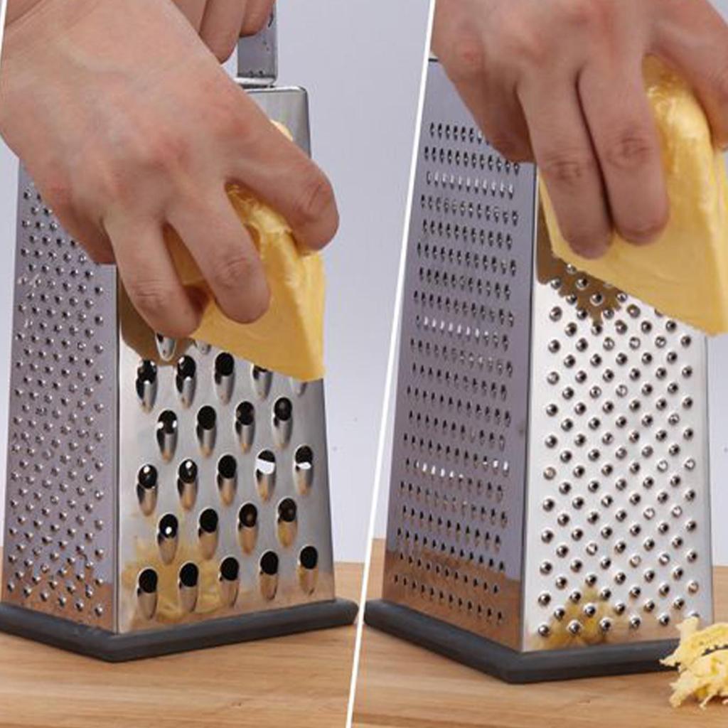 Cheese Grater Four-Sided Non-Slip Handle Kitchen Gadgets Cheese Shredder Food Grater for Fine Medium Coarse Slicing Vegetable