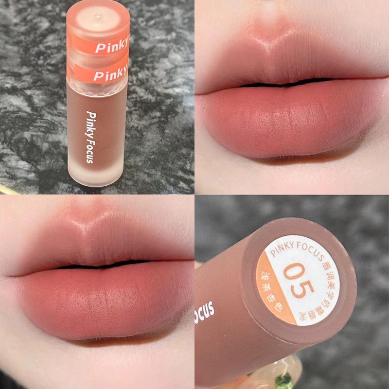 PinkyFocus Velvet Matte Lip Mud: 26 Shades of Long-lasting, Pigmented Lipstick for Women