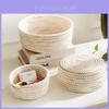 Cotton Ecofriendly Storage Basket With Multiuse Organizer For Home Office And Vanity