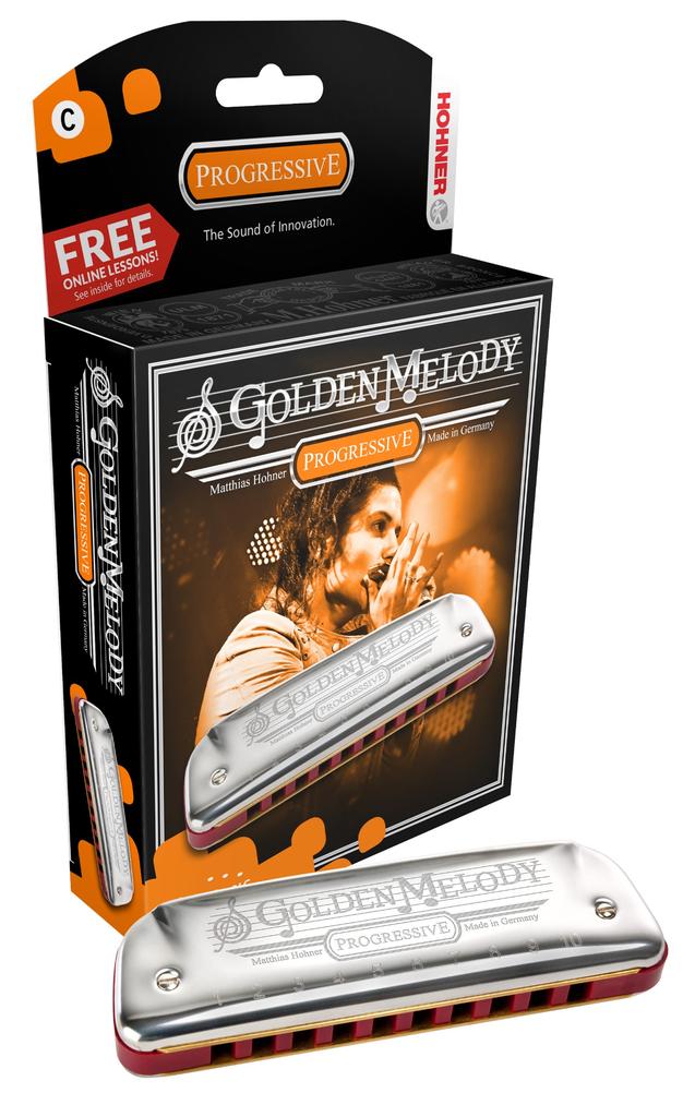 HOHNER GOLDEN Golden Melody 10-Loch Mundharmonika MELODY/B