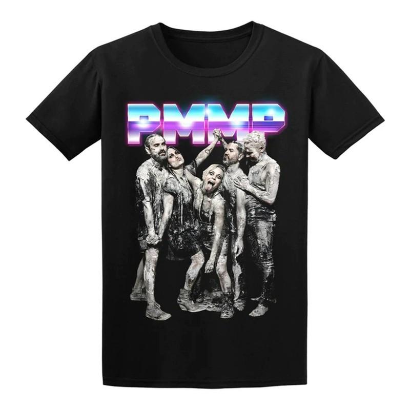 

PMMP Finnish Singerartist Group Band Dark Metal Rock Letter Loose Print Mens and Womens Shortsleeved Tshirt S