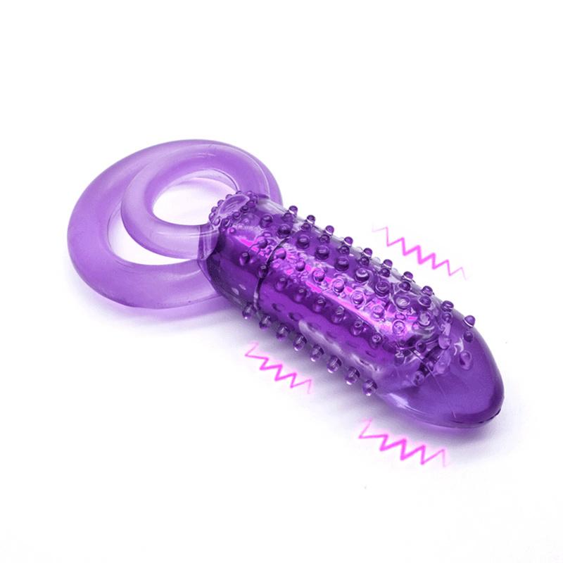 Jelly Bullet Double Penis Cock Cage Rings Anal Vibrator Masturbator Massager Erotic Adult