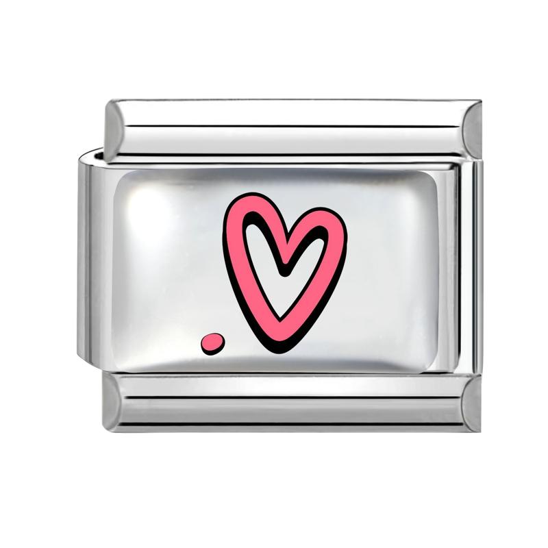 New Lovely Heart Envelope Rose Butterfly Cherry Charm Links Fit 9mm Italian Bracelet Women Men Making DIY Jewelry Gifts