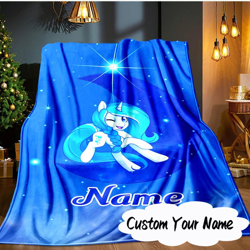 Custom Name Mythic Unicorn Dreams Blanket  Ideal Bedding Blanket Perfect for Travel, Camping, Living Rooms, Offices, Sofas, Fan Christmas gift
