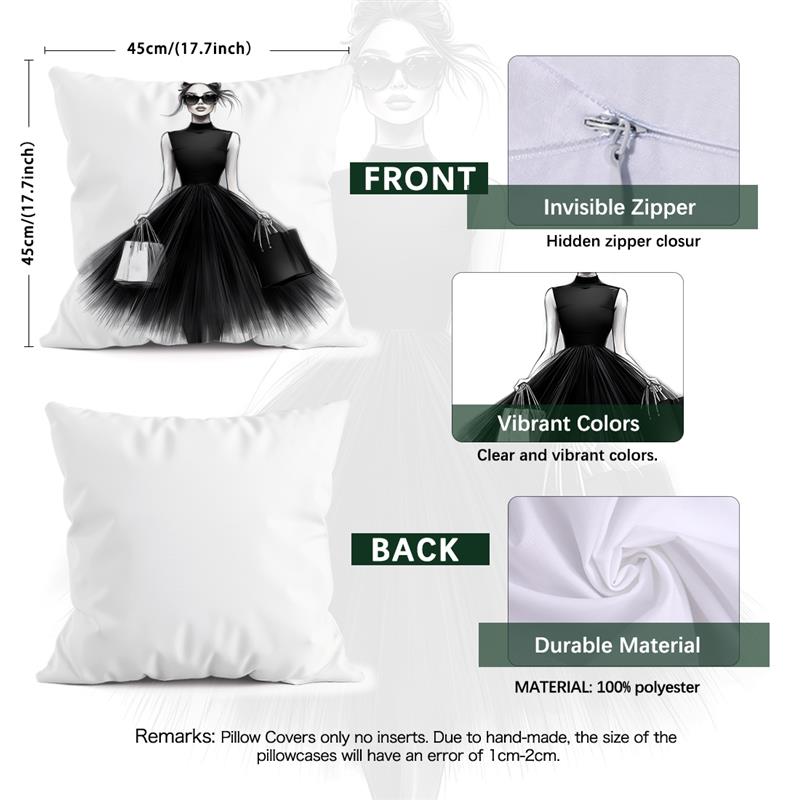 Fashion Women Cushion Pillowcase Printed Polyester 45X45Cm Throw Pillowcover Decorative Sofa Cushion Pillowslip Home Decor