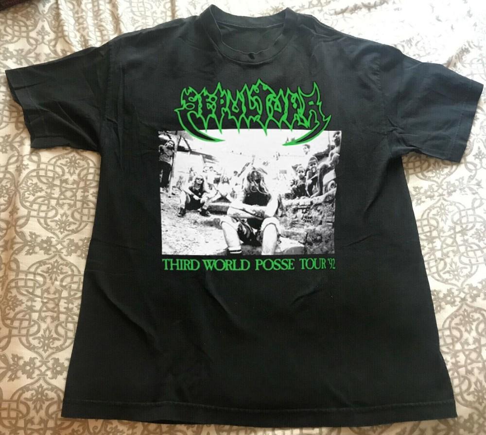 Rare Sepultura Tour 1992 Cotton T-shirt Men Women All Size Unisex T-Shirt S