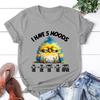 New Chicken I Have 5 Moods Printing T Shirts Unisex Fashion Short Sleeve T Shirt Summer Casual Loose Women T-Shirt
