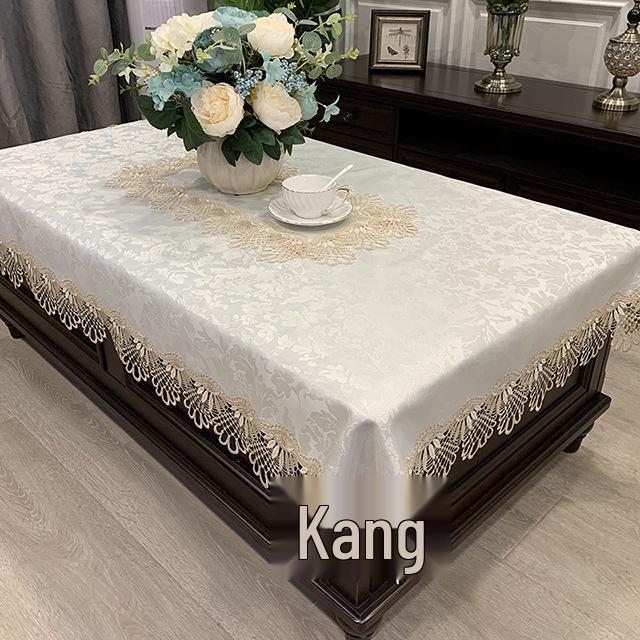 European Style Lace Tablecloth Set - Modern Minimalist Cover for Coffee Table, TV Cabinet, Dining Table