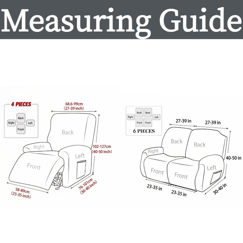 1/2/3/4 Seater Recliner Elastic Sofa Covers Thicken Jacquard Stretch Armchair Reclining Sofa Slipcover Relax Chair Covers