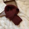 Scarf winter warm new solid color warm soft waxy wool knitted scarf shawl